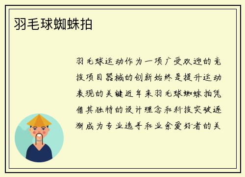 羽毛球蜘蛛拍
